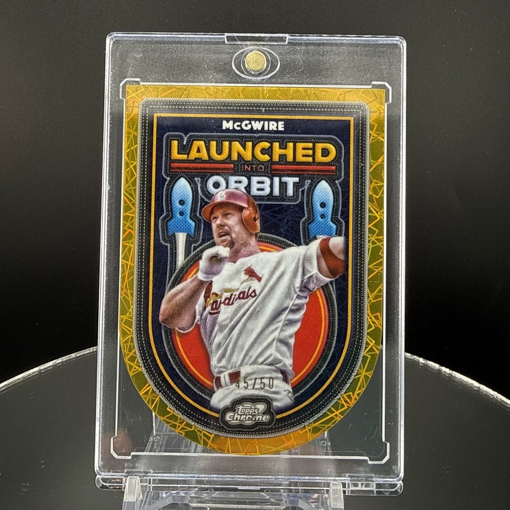 2025 Topps Cosmic Chrome Mark McGwire Gold Launched Into Orbit /50 #LIO-4